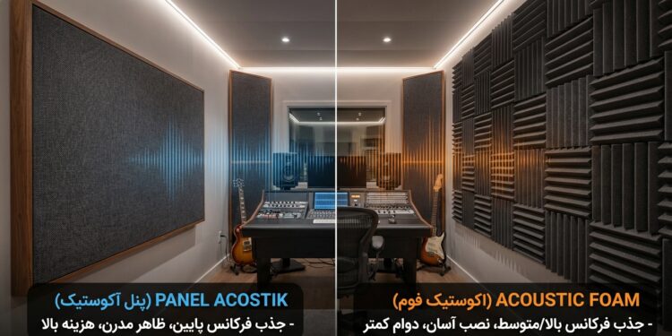 تفاوت پنل آکوستیک و اکوستیک فوم + مزایا و معایب